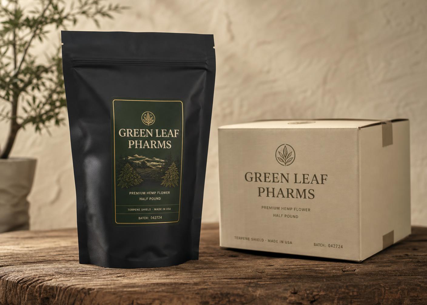 Terpene-shield bulk bag — Green Leaf Pharms packaging
